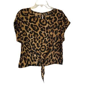 New Shein‎ Leopard Print Top, size large, NWOT,